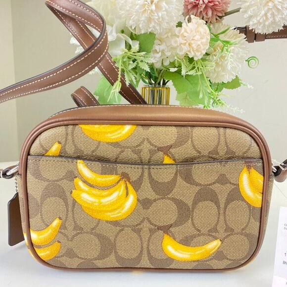 Coach CR175 Mini Jamie Camera Bag, Signature Canvas with Banana Print in Khaki - Picture 4 of 7